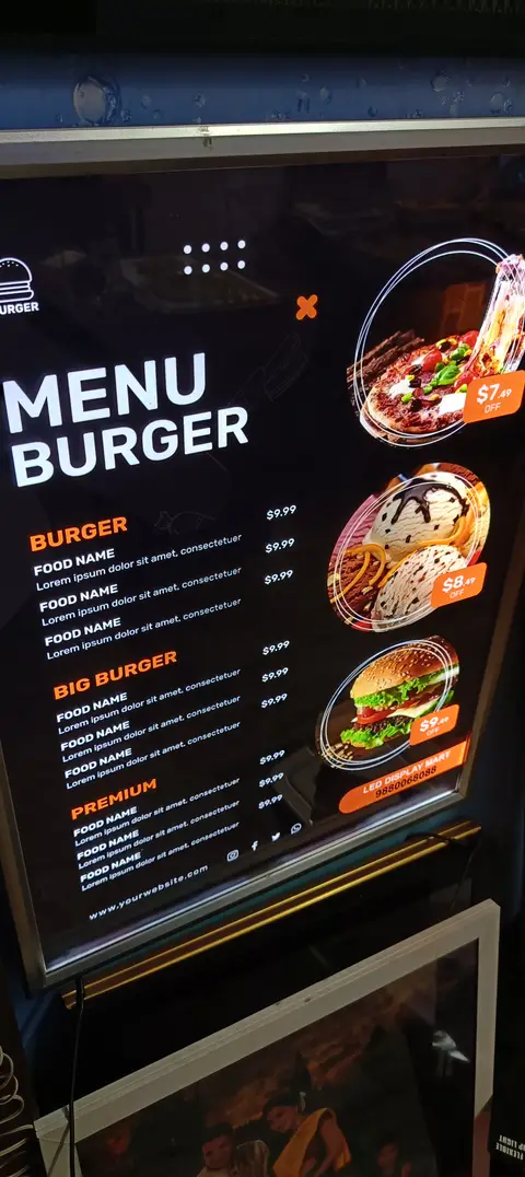 Clip-on light box made by LED Display Mart, Bengaluru