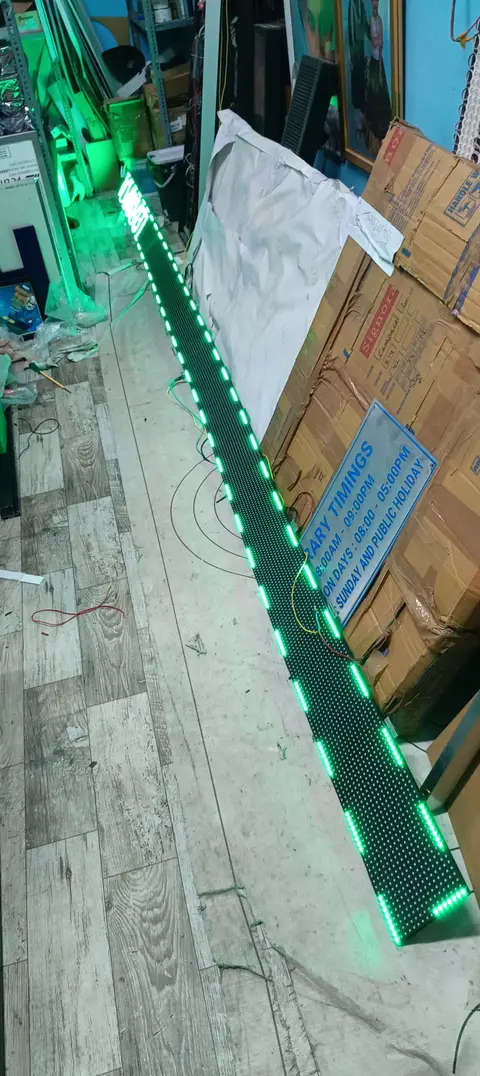 Scrolling LED board made by LED Display Mart, Bengaluru